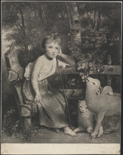 La Srta. Mary Palmer como "La Joven Pastora" de Joseph Grozer