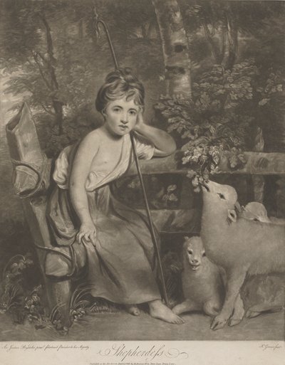 Pastora (Srta. Mary Palmer como la Joven Pastora) de Joseph Grozer