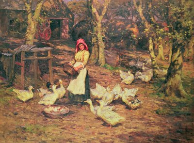 Alimentando a los patos de Joseph Harold Swanwick