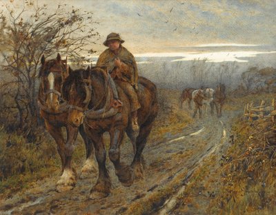 Bestias cansadas regresando del arado, 1894 de Joseph Harold Swanwick