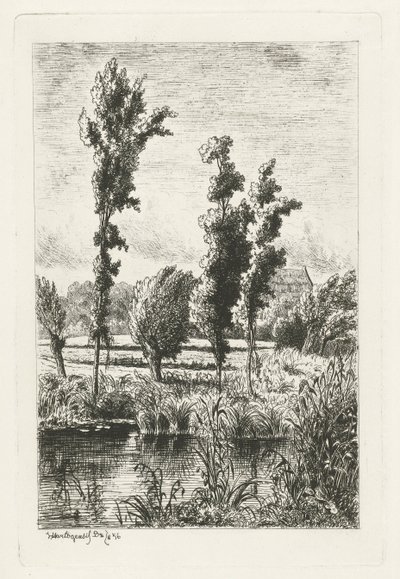 árboles por una zanja de Joseph Hartogensis