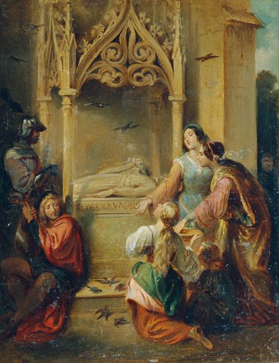 En la tumba de Walther von der Vogelweide de Joseph Hasslwander