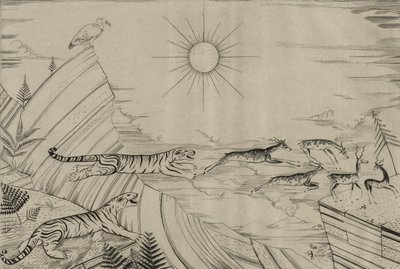 Asie, publicado en 1928 (grabado sobre papel verjurado) de Joseph Hecht