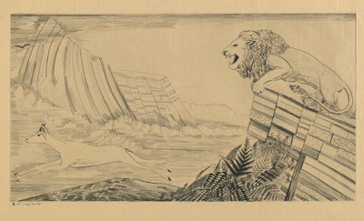 León y gacela de Joseph Hecht
