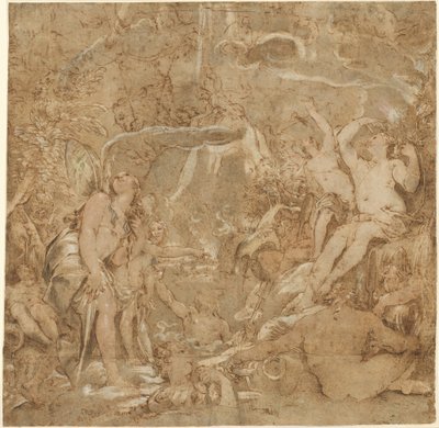 Las hijas del Po con dioses del río de Joseph Heintz the Elder
