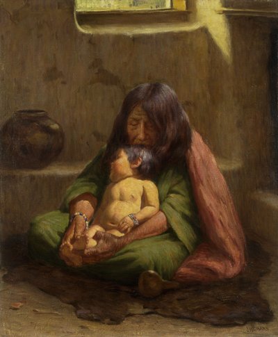Madre y bebé indios de Joseph Henry Sharp