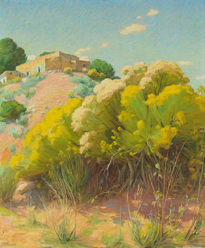 Taos Studio (óleo sobre lienzo) de Joseph Henry Sharp