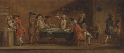 Figuras en una taberna o cafetería de Joseph Highmore