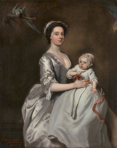 La Sra. Sharpe y su hijo de Joseph Highmore