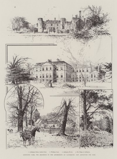 Addington Park, la residencia de los arzobispos de Canterbury, ahora anunciada para la venta de Joseph Holland Tringham
