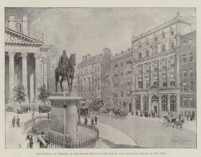 Oficinas Centrales, en Cornhill, de la Sucursal Británica de la Compañía de Seguros de Vida Mutua de Nueva York de Joseph Holland Tringham