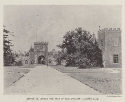 Hinton St George, la residencia del Conde Poulett, mirando al este de Joseph Holland Tringham