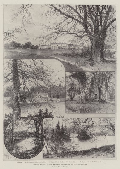 Refugios de vacaciones, Carton, Maynooth, la sede del Duque de Leinster de Joseph Holland Tringham
