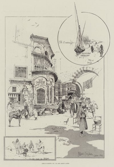 Vida en Egipto, en y alrededor de El Cairo de Joseph Holland Tringham