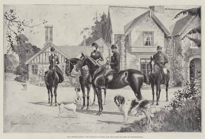Nuestros futuros reyes, el Príncipe de Gales y el Duque de York en Sandringham de Joseph Holland Tringham