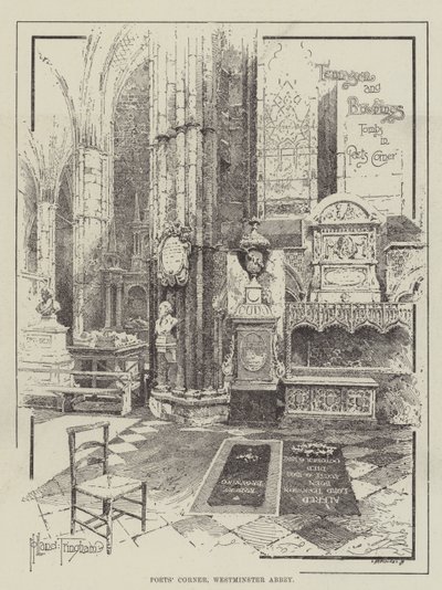 Rincón del poeta, Abadía de Westminster de Joseph Holland Tringham