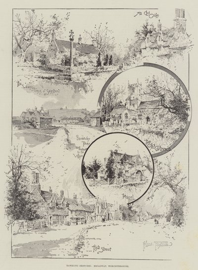 Bocetos Ambulantes, Broadway, Worcestershire de Joseph Holland Tringham