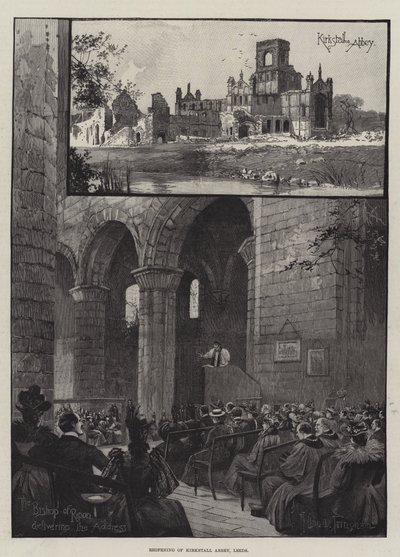 Reapertura de la Abadía de Kirkstall, Leeds de Joseph Holland Tringham