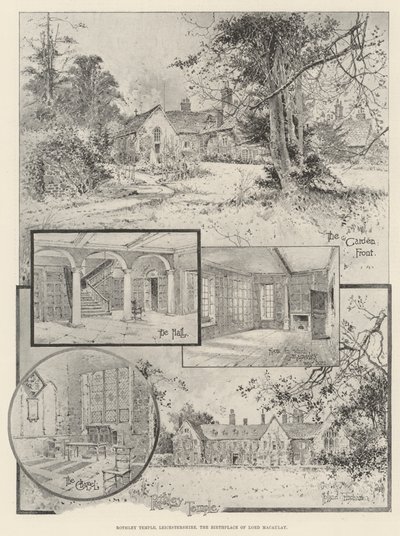 Templo de Rothley, Leicestershire, el lugar de nacimiento de Lord Macaulay de Joseph Holland Tringham