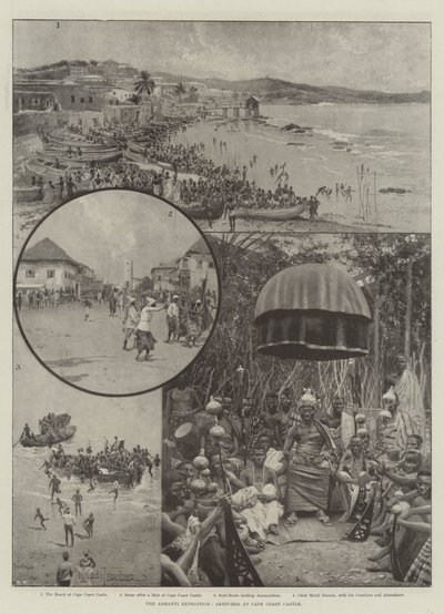 La expedición Ashanti, bocetos en el Castillo de Cape Coast de Joseph Holland Tringham