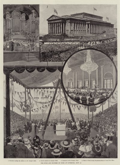 El Duque y la Duquesa de York en Liverpool, 10 de septiembre de Joseph Holland Tringham