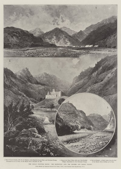 El levantamiento de la frontera india, la expedición al Khyber y el valle de Bazar de Joseph Holland Tringham