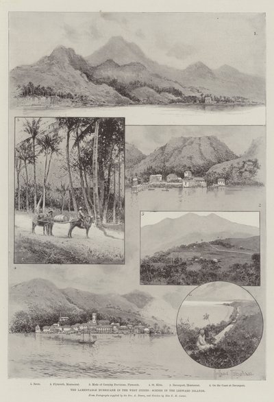 El lamentable huracán en las Indias Occidentales, escenas en las Islas de Sotavento de Joseph Holland Tringham