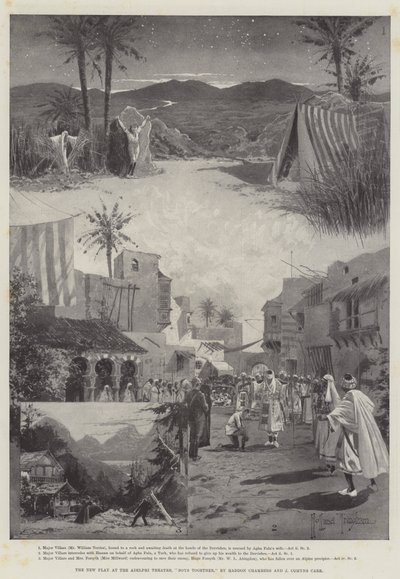 La nueva obra en el Teatro Adelphi, Chicos juntos, por Haddon Chambers y J Comyns Carr de Joseph Holland Tringham