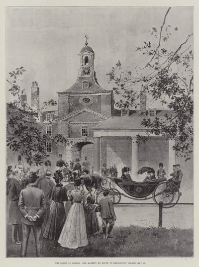La reina en Londres, Su Majestad en ruta hacia el Palacio de Kensington, 15 de mayo de Joseph Holland Tringham