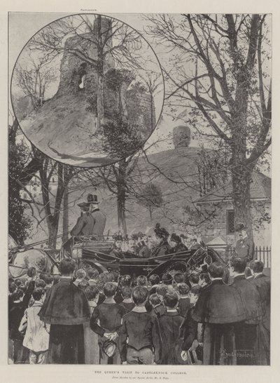 La visita de la Reina al Colegio Castleknock de Joseph Holland Tringham