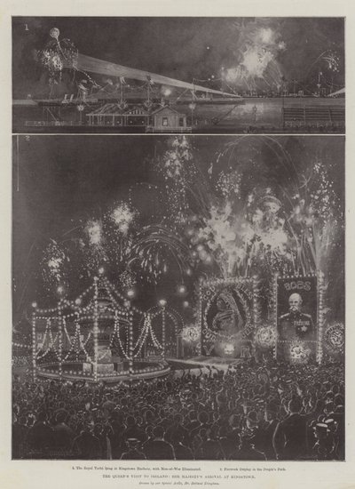 La visita de la Reina a Irlanda, la llegada de Su Majestad a Kingstown de Joseph Holland Tringham