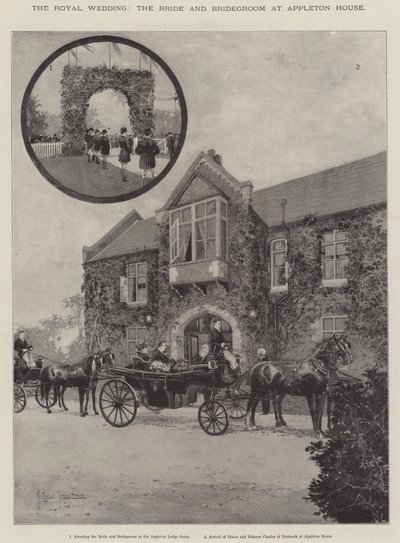 La boda real, la novia y el novio en Appleton House de Joseph Holland Tringham
