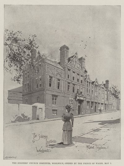 El Instituto de la Iglesia de los Soldados, Woolwich, inaugurado por el Príncipe de Gales, 7 de mayo de Joseph Holland Tringham