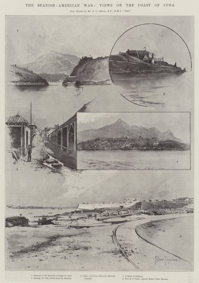 La guerra hispanoamericana, vistas en la costa de Cuba de Joseph Holland Tringham