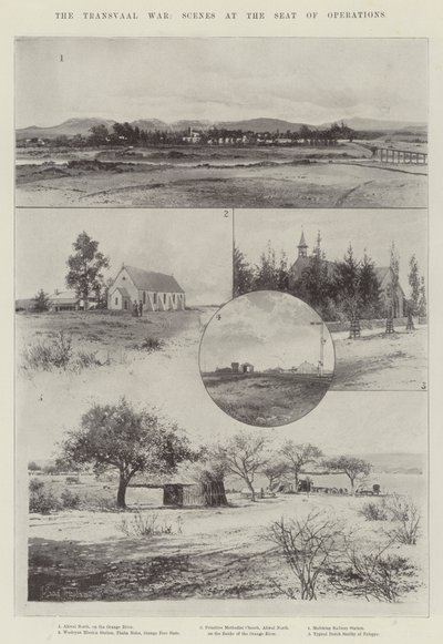 La guerra del Transvaal, escenas en el lugar de las operaciones de Joseph Holland Tringham