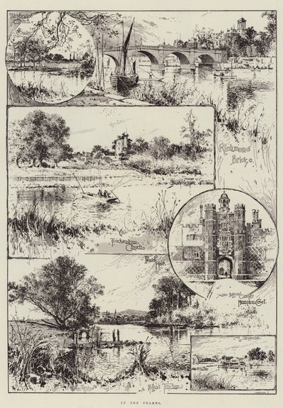 Río arriba en el Támesis de Joseph Holland Tringham