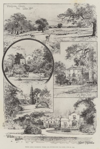 White Lodge, Richmond, donde nació nuestro futuro rey, 23 de junio de 1894 de Joseph Holland Tringham