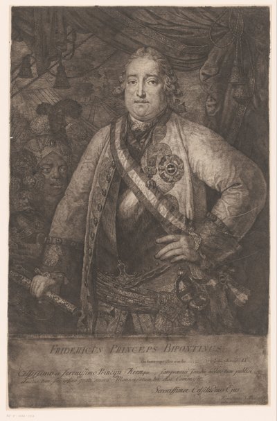 Retrato de Federico de Palatinado-Zweibrücken-Veldenz Fridericus Princeps Bipontinus (Título del objeto) Obras de Joseph Fratrel (título de la serie) Obras de Joseph Fratrel (título de la serie) de Joseph I Fratrel