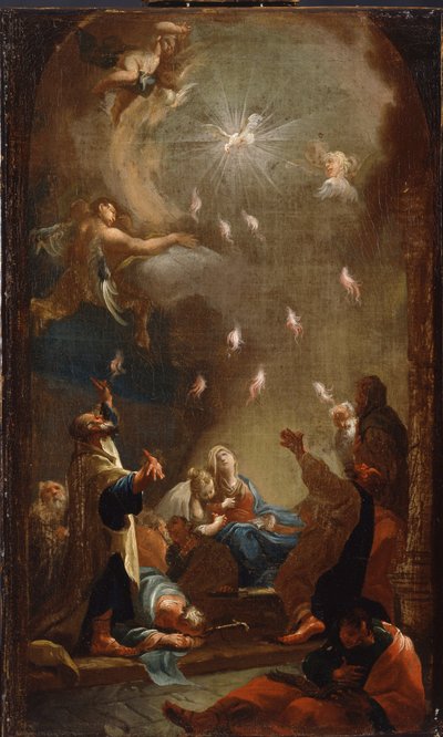 La descente du Saint Esprit (Pentecote) - Peinture de Joseph Ignaz Mildorfer (1719-1775), huile sur toile, vers 1750 - (El descenso del Espíritu Santo (Pentecostés), óleo sobre lienzo de J.I.Mildorfer, c. 1750) - Magyar Nemzeti Galeria (Hongrie) de Joseph Ignaz Mildorfer