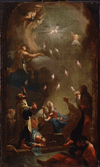El descenso del Espíritu Santo Pentecostés, c. 1750 de Joseph Ignaz Mildorfer