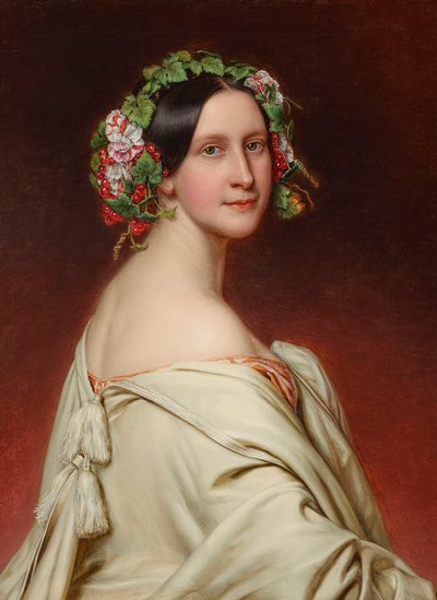 Retrato de la actriz Charlotte von Hagn 1809-1891, 1850 de Joseph Carl Stieler
