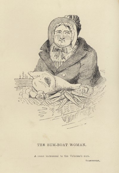 Kenny Meadows: La mujer del bote (grabado) de Joseph Kenny (after) Meadows