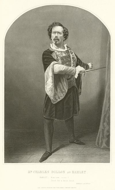 El Sr. Charles Dillon como Hamlet, Acto III, Escena IV de Joseph Kenny Meadows