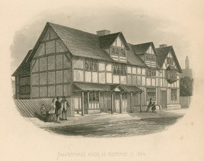 La casa de Shakespeare restaurada en 1864 de Joseph Kenny Meadows