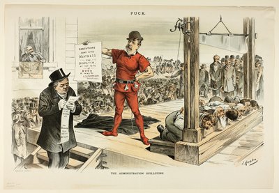 La Guillotina de la Administración, de Puck de Joseph Keppler