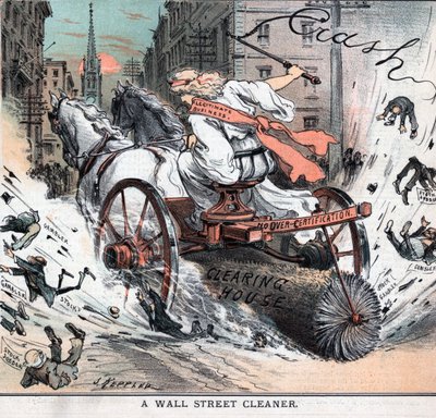 Limpiador de Wall Street por Joseph Ferdinand Keppler de Joseph Keppler