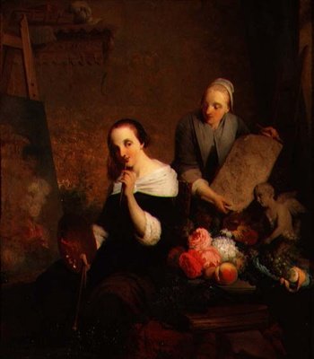 Una artista trabajando en su estudio de Joseph Kremer