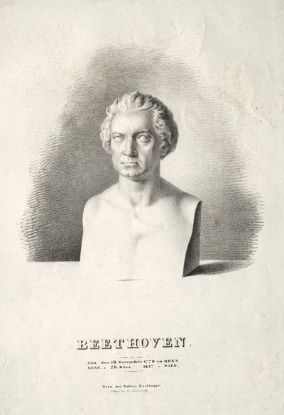 Busto de Ludwig van Beethoven de Joseph Kriehuber