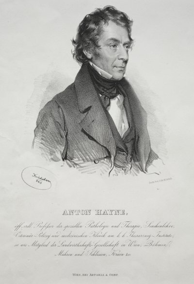 Retrato del Dr. Anton Hayne de Joseph Kriehuber