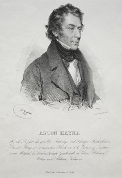 Retrato del Dr. Anton Hayne, 1840 de Joseph Kriehuber